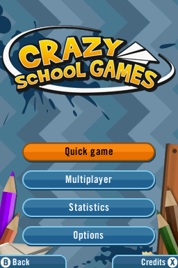 Crazy School Games — Title screen