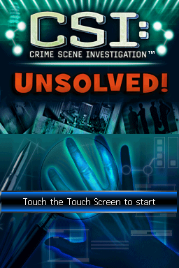 Csi - Crime Scene Investigation - Unsolved! — Title screen