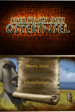 Der Fluch der Osterinsel — Title screen