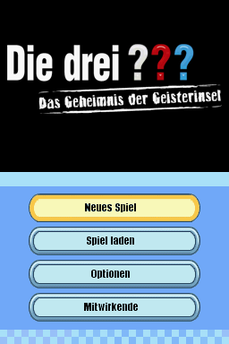 Die drei Fragezeichen - Das Geheimnis der Geisterinsel — Title screen