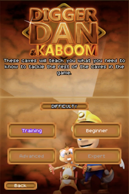 Digger Dan Kaboom — Title screen