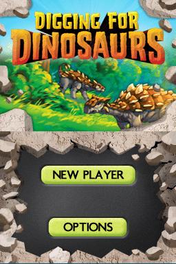 Digging For Dinosaurs — Title screen
