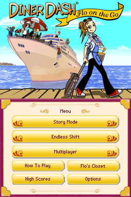 Diner Dash - Flo On The Go — Title screen