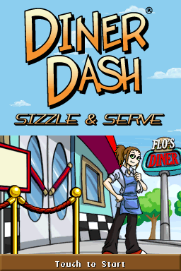 Diner Dash - Sizzle & Serve — Title screen