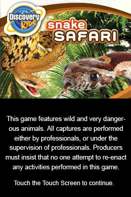 Discovery Kids - Snake Safari — Title screen