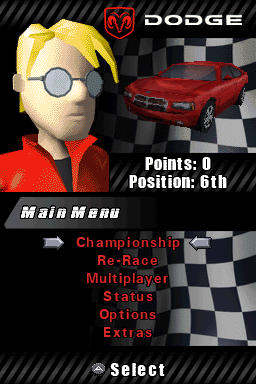 Dodge Racing - Charger vs Challenger — Title screen