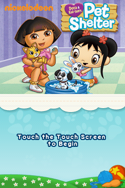 Dora & Friends : Pet Shelter — Title screen