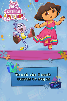 Dora's Big Birthday Adventure — Title screen