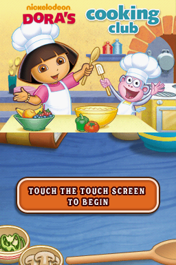 Dora's Cooking Club — Title screen