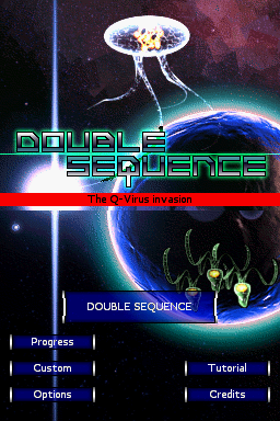 Double Sequence: The Q-Virus Invasion — Title screen