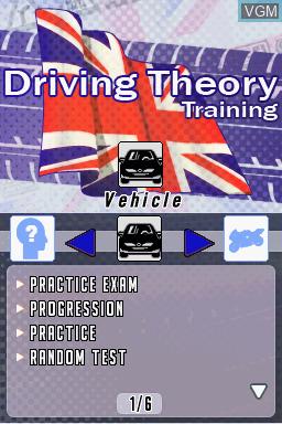 Driving Theory Training - 2009-2010 Edition — Title screen