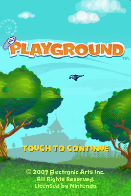 EA Playground — Title screen