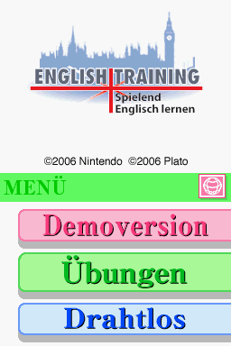 Eigo ga Nigate na Otona no DS Training : Eigo Zuke — Title screen
