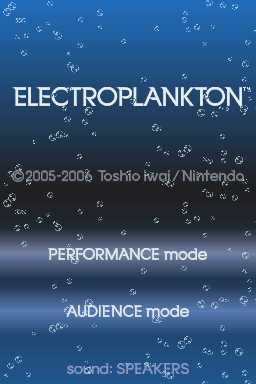 Electroplankton — Title screen