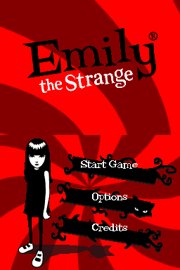 Emily The Strange Strangerous — Title screen