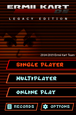 Ermii Kart DS - Legacy Edition — Title screen