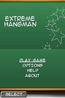 Extreme Hangman — Title screen
