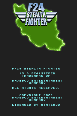 F24 Stealth Fighter — Title screen