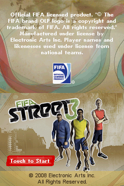 FIFA Street 3 — Title screen