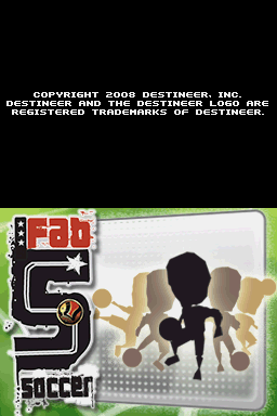 Fab 5 Soccer — Title screen
