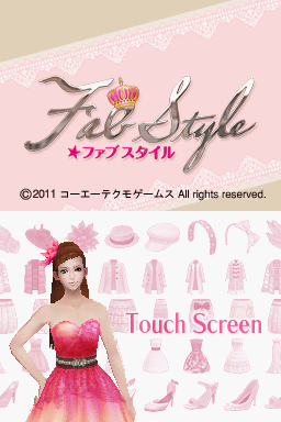 Fab Style — Title screen