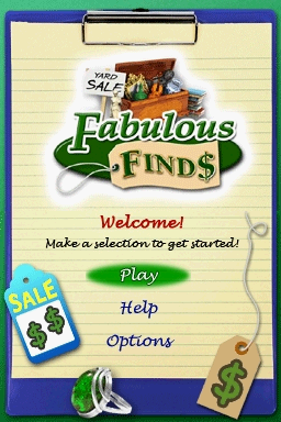 Fabulous Finds — Title screen