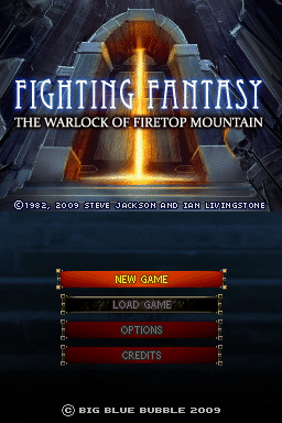 Fighting Fantasy - The Warlock Of Firetop Mountain — Title screen
