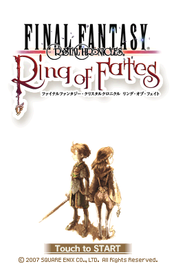Final Fantasy Crystal Chronicles : Ring of Fates — Title screen