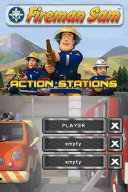 Fireman Sam - Action Stations — Title screen