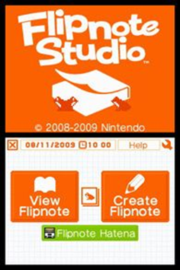Flipnote Studio — Title screen
