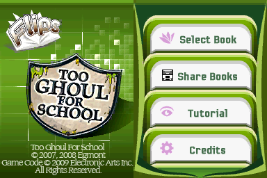 Flips - Too Ghoul for School — Title screen