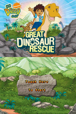 Go, Diego, Go!: Great Dinosaur Rescue — Title screen