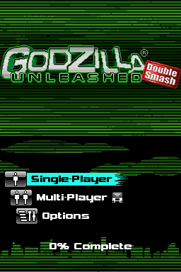 Godzilla Unleashed — Title screen