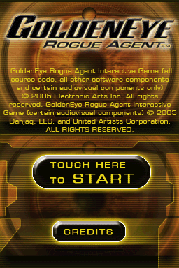 GoldenEye : Rogue Agent — Title screen