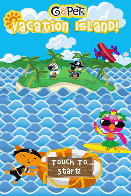 Gopets - Vacation Island! — Title screen