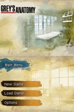 Grey's Anatomy - The Video Game — Title screen