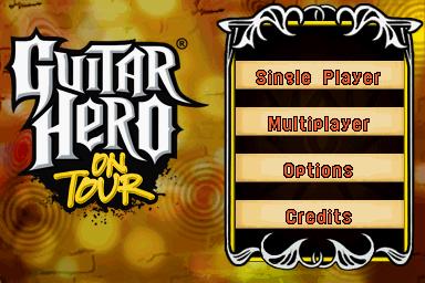 Guitar Hero - On Tour — Title screen