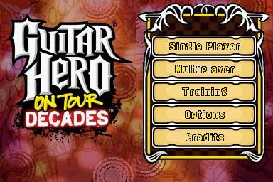 Guitar Hero - On Tour - Decades — Title screen