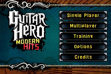 Guitar Hero - On Tour - Modern Hits — Title screen