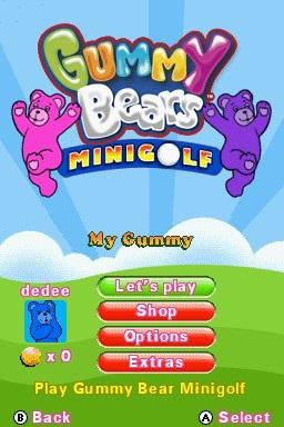 Gummy Bears : Mini-Golf — Title screen