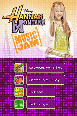 Hannah Montana : Music Jam — Title screen