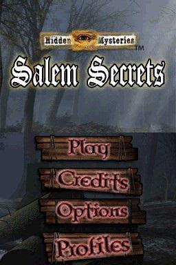 Hidden Mysteries: Salem Secrets - Witch Trials of 1692 — Title screen