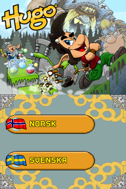 Hugo: Trollakademin 1 - Den forsvundne Kaempe — Title screen