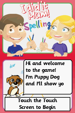 I Did It Mum! - Spelling — Title screen