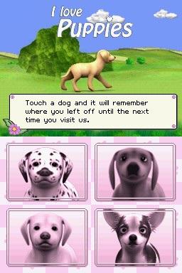 I Love Puppies — Title screen