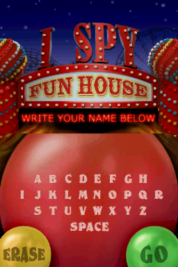 I Spy Fun House — Title screen