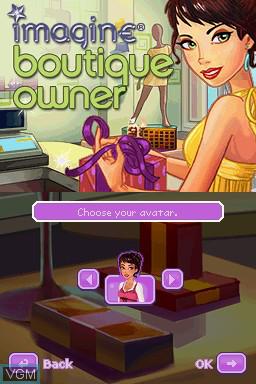 Imagine - Boutique Owner — Title screen
