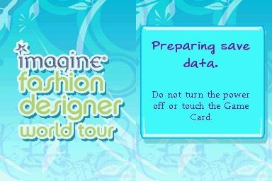 Imagine Fashion Designer World Tour — Title screen