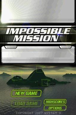 Impossible Mission — Title screen