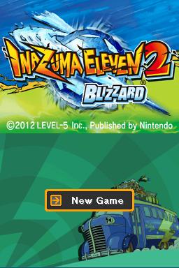 Inazuma Eleven 2 - Blizzard — Title screen